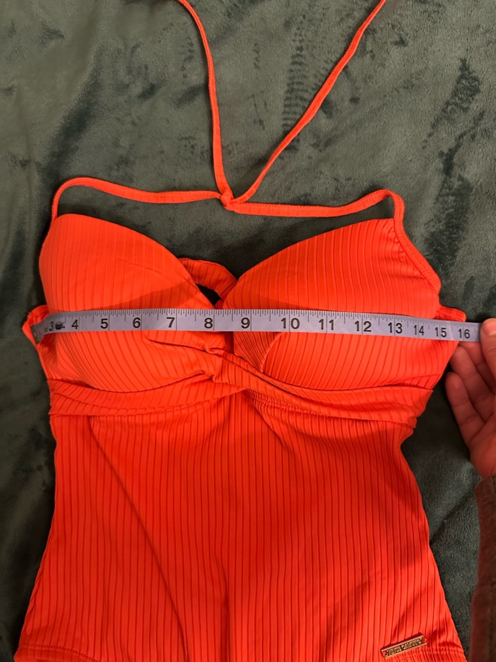 Vince Camuto Orange Ribbed One-Piece Swimsuit - Picture 8 of 15